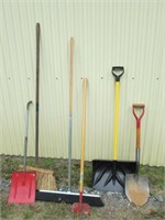 brooms and shovels