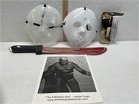 Jason Friday the 13th face mask and knife