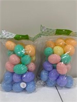 Lot of 2 - 24pc fillable plastic easter eggs