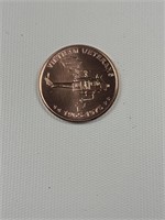 1oz. round .999 fine copper coin Vietnam Veterans