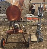 Cement Mixer and Metal Trolley