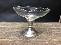 Weighted sterling base with candy dish additioj