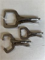 3 Vise Grip locking C clamps.  11R & 2 6R