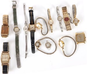 ANTIQUE GOLD FILLED LADIES WATCHES & FACES