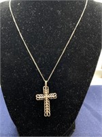 Sterling silver Religious cross necklace