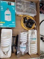 Light bulbs, batteries, cords