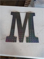 Cardboard the letter m