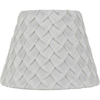 White Pleated Empire Table Lamp Shade