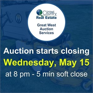 Auction begins to close Wednesday, May 15, 2024