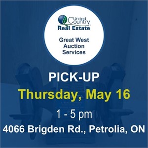 Pick-up Thursday, May 16, 2024 from 1-5 pm at