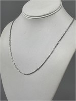 24'' 14K White Gold Sparkle Rope Necklace