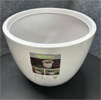 New, Lightweight 14” Citadel Planter in White