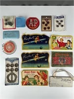 Vintage needle sewing packs