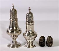 Sterling silver shakers, 186g, 5.75" tall