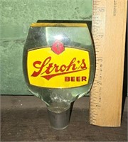 Vintage Strohs Beer Acrylic Beer Tap Handle