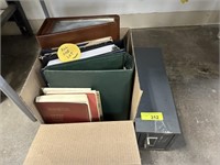 LOT OF MISC EMPTY STAMP ALBUMS BOKOS/ CARD FILE