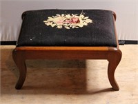 Vintage Petite Point Foot Stool