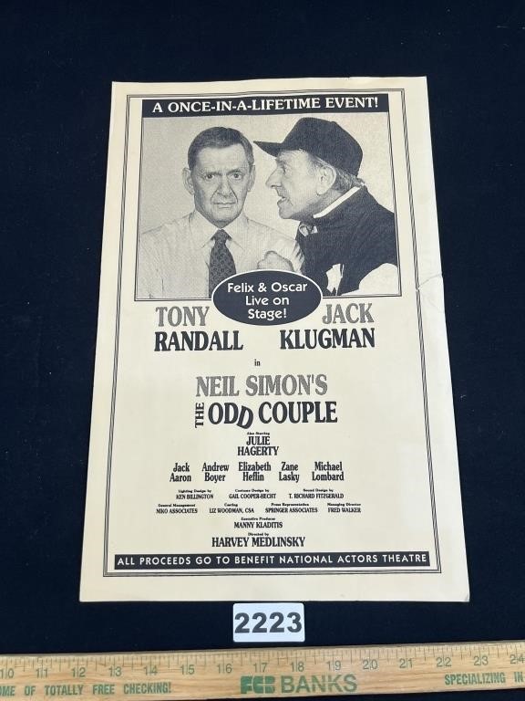 The Odd Couple on Stage Advertising Poster