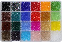 Shapenty 24 Colors Crystal Glass Beads