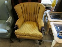 DARK YELLOW WING BACK LIVING ROOM CHAIR