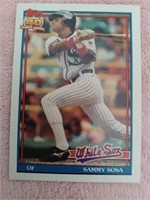 Sammy Sosa  Topps 40 1991 ERROR baseball card