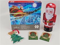 Puzzle, Tin & More Christmas Lot- See Pictures
