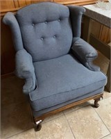 BLUE WING BACK CHAIR