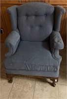 BLUE WING BACK CHAIR