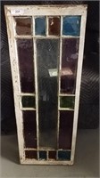 Antique  stained glass window approximately 44