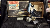 Vintage Aurora model motoring real racing tracks