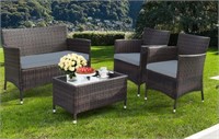 Rayna 4 - Person Outdoor Seating Set - Grey