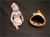 6 1/2" high central American woman figure (arm