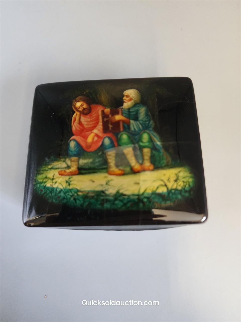 Vintage Fine Russian Signed Lacquer Hand Painted