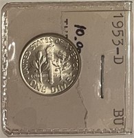 US 1953D Silver Roosevelt Dime