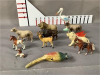 Celluloid  Plastic and Metal Animals