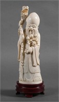 Chinese Carved Ivory Shouxing Figure