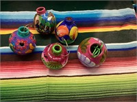 Mexican Motif Ceramic balls to hang