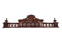 Medium Carved Wood Cornice with Shell Top