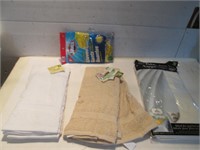 LOT NEW HAND TOWELS, GLOVES, TABLE CLOTH