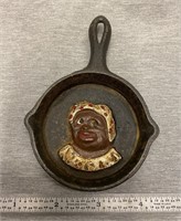 Vintage Mini Cast Iron Pan With Mammy Face