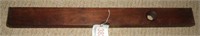 Antique wooden and brass 30” carpenters level
