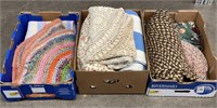 (3) Tray Lots Soft Goods & Rugs