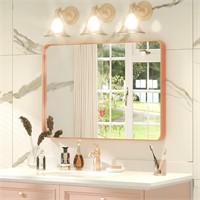 48 x 30 Inch Brushed Rose Gold Bathroom Mirror..