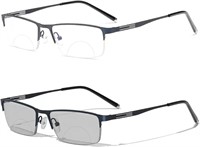 Men's Bifocal Glasses Blue 2.25x