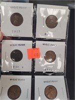 (6) Wheat Cents 1923 - 1926 - 1930 - 1944 - 1948 -