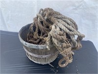 Bushel Basket Full of Rope.