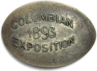 1893 Elongated Nickel Columbian Exposition