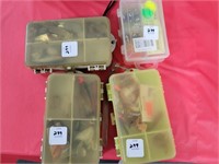 4 SMALL BOXES OF FISHING TACKLE