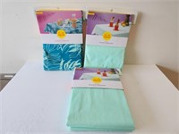 3 sunsquad easy care oblong tablecloths 60x84 in