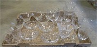 Box of Misc Crystal Stemware, some Etched